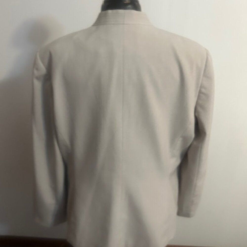John Meyer Cream 1 button V-neck blazer, size 16 - Picture 3 of 6